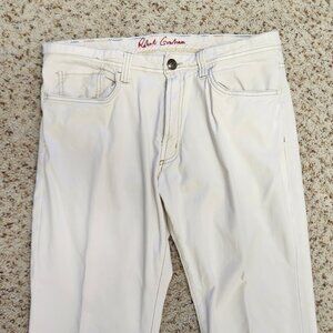 Robert Graham jeans 34 men's white cotton skinny